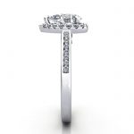 Halo Engagement Ring, Platinum, RH4, SV