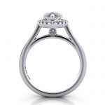 Halo Engagement Ring, Platinum, RH4, TF