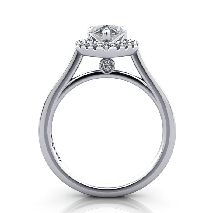 Halo Engagement Ring, Platinum, RH4, TF
