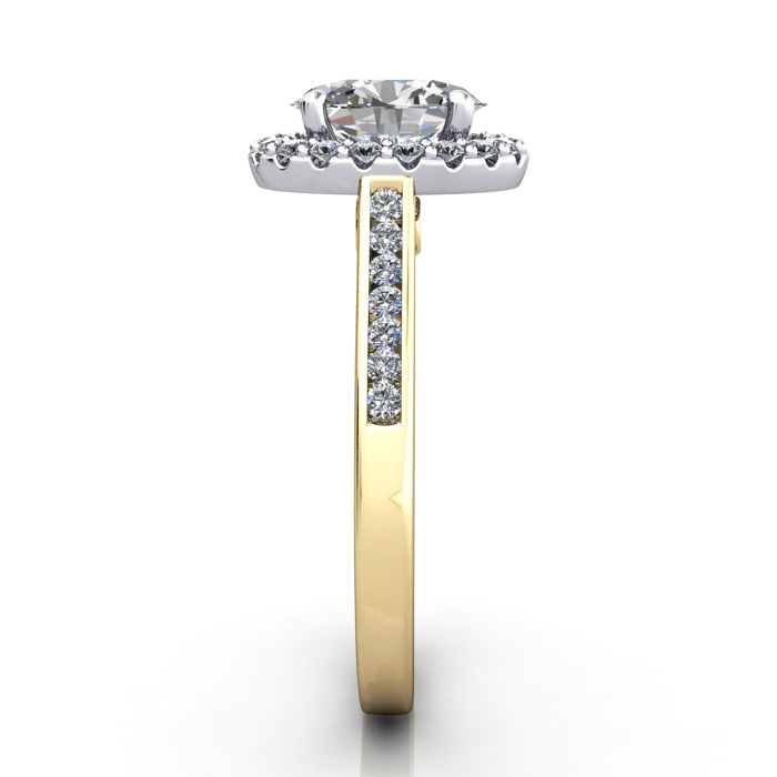 Oval Engagement Ring, Yellow Gold, RH4, SV