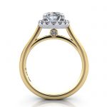 Oval Engagement Ring, Yellow Gold, RH4, TF