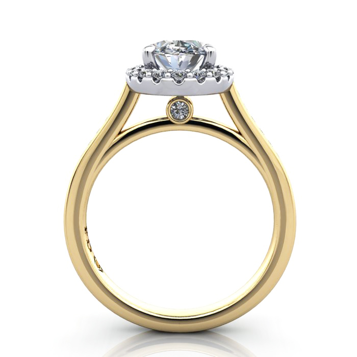 Oval Engagement Ring, Yellow Gold, RH4, TF
