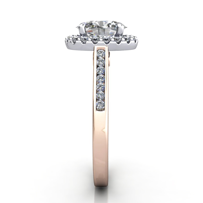 Oval Engagement Ring, Rose Gold, RH4, SV