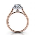 Oval Engagement Ring, Rose Gold, RH4, TF