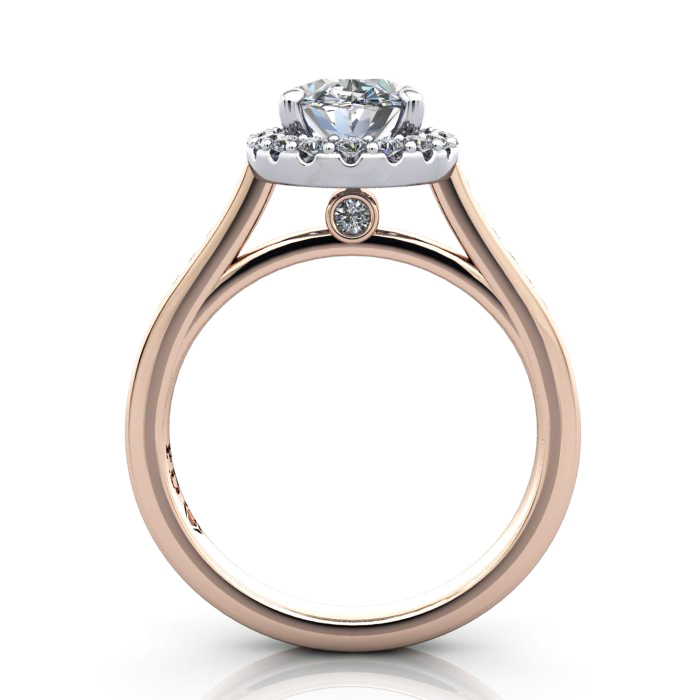 Oval Engagement Ring, Rose Gold, RH4, TF