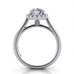 Oval Engagement Ring, Platinum, RH4, TF Oval Engagement Ring, Platinum, RH4, TF