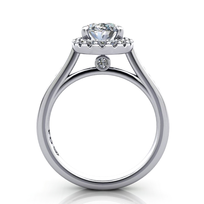 Oval Engagement Ring, Platinum, RH4, TF Oval Engagement Ring, Platinum, RH4, TF
