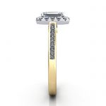 Emerald Engagement Ring, Yellow Gold, RH4, SV Emerald Engagement Ring, Yellow Gold, RH4, SV