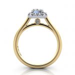 Emerald Engagement Ring, Yellow Gold, RH4, TF Emerald Engagement Ring, Yellow Gold, RH4, TF