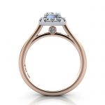 Emerald Engagement Ring, Rose Gold, RH4, TF