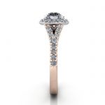 Halo Diamond Ring, RH3, Round, Rose, SV Halo Diamond Ring, RH3, Round, Rose, SV