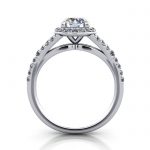 Halo Diamond Ring, RH3, Round, Platinum, TF
