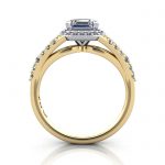 Halo Engagement Ring, YG, RH3.TF