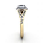 Halo Engagement Ring, YG, RH3.SV