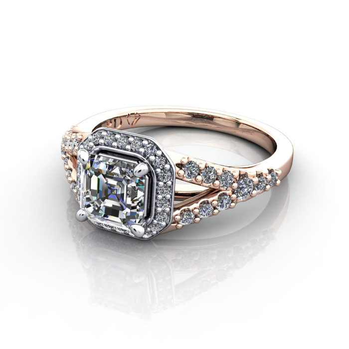 Halo Engagement Ring, RG, RH3. LF