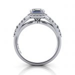Halo Engagement Ring, Platinum, RH3. TF
