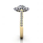 Halo Engagement Ring, Yellow Gold, RH2. SV Halo Engagement Ring, Yellow Gold, RH2. SV