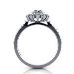 Halo Engagement Ring, White Gold, RH2. TF Halo Engagement Ring, White Gold, RH2. TF