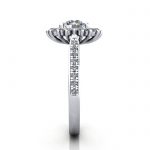 Halo Engagement Ring, White Gold, RH2. SV Halo Engagement Ring, White Gold, RH2. SV