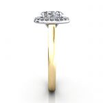 Oval Engagement Ring, YG, RH1, SV