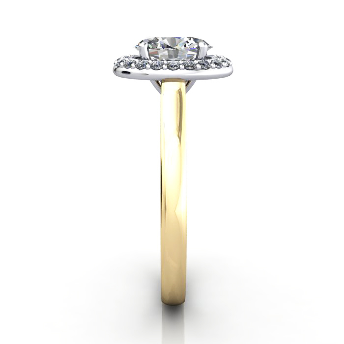 Oval Engagement Ring, YG, RH1, SV