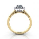 Oval Engagement Ring, YG, RH1, TF