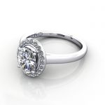 Oval Engagement Ring, Platinum, RH1, LF