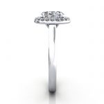 Oval Engagement Ring, Platinum, RH1, SV