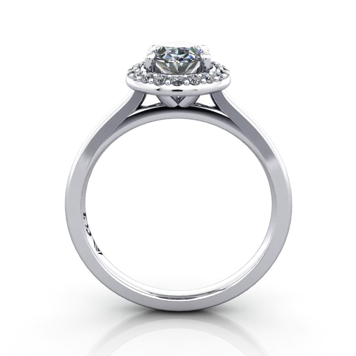 Oval Engagement Ring, Platinum, RH1, TF