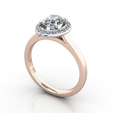Oval Engagement Ring, RG, RH1, 3D