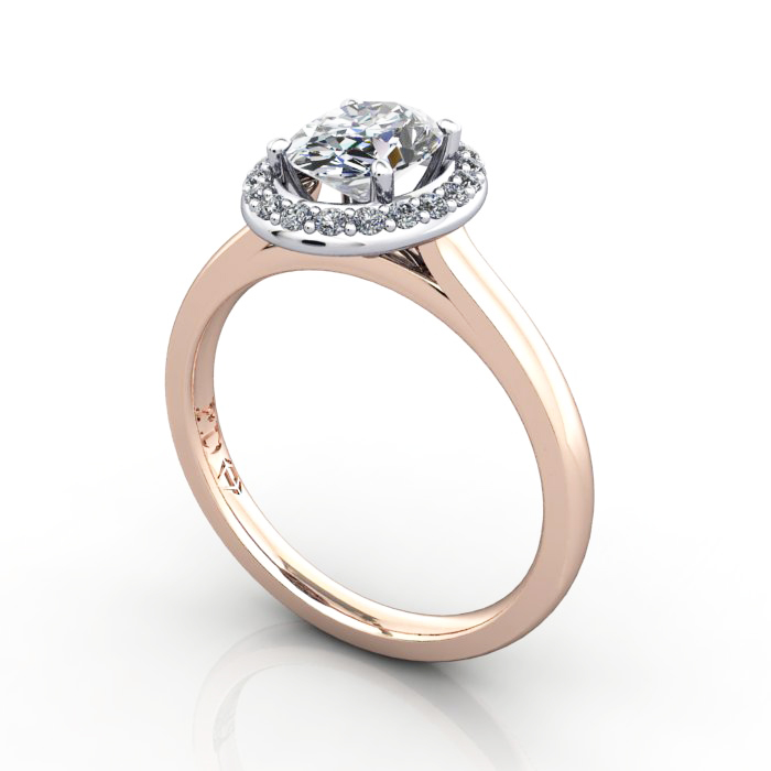 Oval Engagement Ring, RG, RH1, 3D
