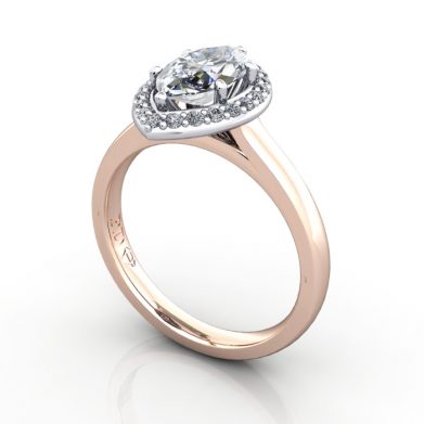 Marquise Engagement Ring, RG, RH1, 3D
