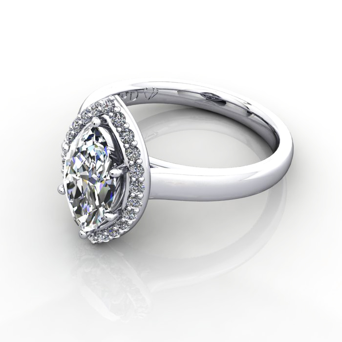 Marquise Engagement Ring, Platinum, RH1, LF