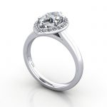 Video-Marquise Engagement Ring, Platinum, RH1, 3D
