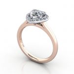 Heart Engagement Ring, RG RH1, 3D