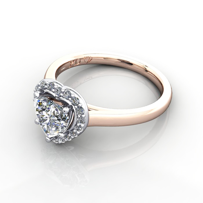 Heart Engagement Ring, RG RH1, LF
