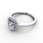 Heart Engagement Ring, Platinum, RH1, LF