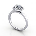 Video-Heart Engagement Ring, Platinum, RH1, 3D