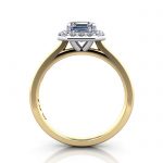 Asscher Engagement Ring, Yellow Gold, RH1, TF