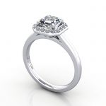 Asscher Engagement Ring, Platinum, RH1, 3D
