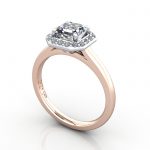 Video-Asscher Engagement Ring, Rose Gold, RH1, 3D