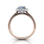 Emerald Engagement Ring, Rose Gold. RH1, TF