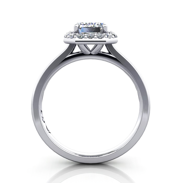 Emerald Engagement Ring, Platinum. RH1, TF