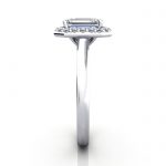 Emerald Engagement Ring, Platinum. RH1, SV