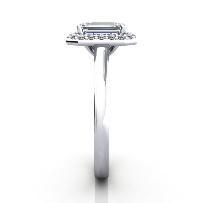 Emerald Engagement Ring, Platinum. RH1, SV