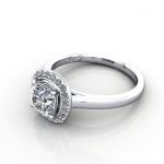 Cushion Engagement Ring, Platinum, RH1, LF