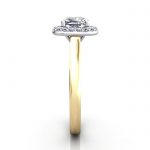Cushion Engagement Ring Yellow Gold, RH1, SV