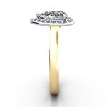 Pear Engagement Ring, YG, RH1, SV