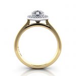 Pear Engagement Ring, YG, RH1, TF