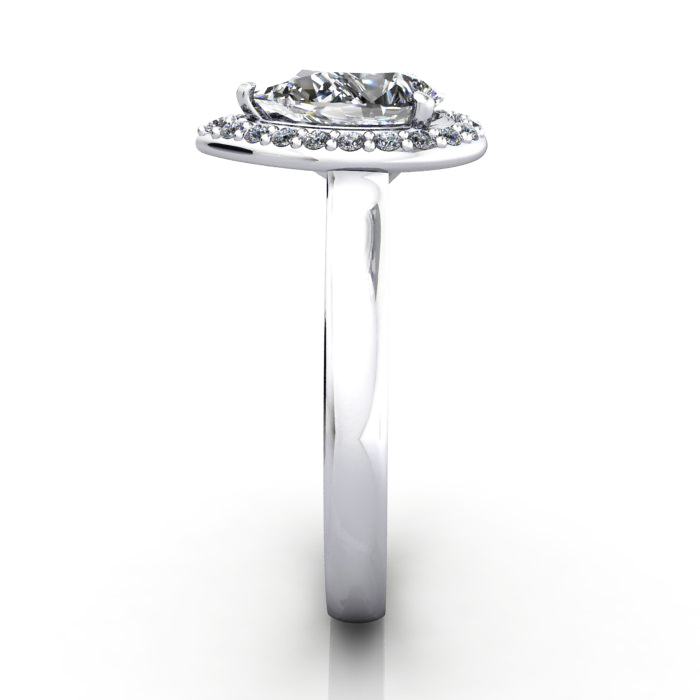 Pear Engagement Ring, PLAT, RH1, SV